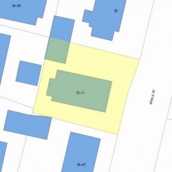 39 Noble St, Newton MA  02465-1015 plot plan