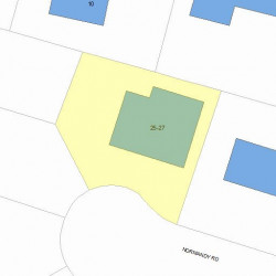 27 Normandy Rd, Newton MA  02466-2513 plot plan