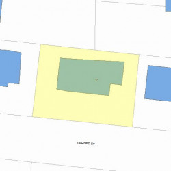 11 Garner St, Newton MA 02459-1609 plot plan