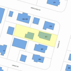 283 Cherry St, Newton MA  02465-1640 plot plan