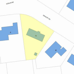 75 Stanley Rd, Newton MA  02468-2313 plot plan