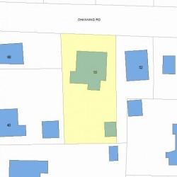 58 Channing Rd, Newton MA 02459-1115 plot plan