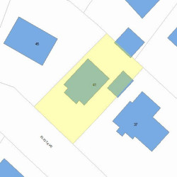 41 Eliot Ave, Newton MA  02465-1708 plot plan