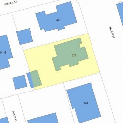 227 Walnut St, Newton MA 02460-1609 plot plan