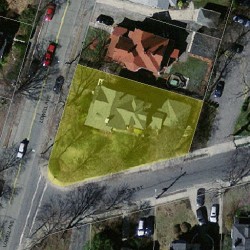 128 Lowell Ave, Newton MA 02460-1503 aerial view
