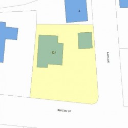 921 Beacon St, Newton MA  02459-1720 plot plan