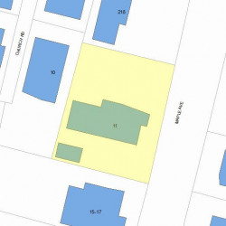 11 Maple Ave, Newton MA  02458-1917 plot plan