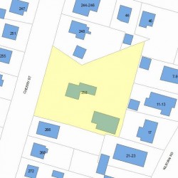 258 Cherry St, Newton MA  02465-1605 plot plan