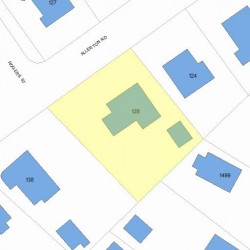 128 Allerton Rd, Newton MA 02461-1202 plot plan