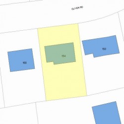 154 Oliver Rd, Newton MA 02468-2321 plot plan