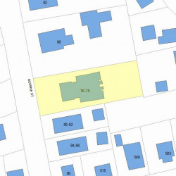 78 Bourne St, Newton MA 02466-1722 plot plan