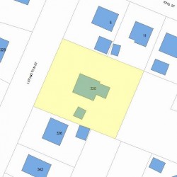330 Lexington St, Newton MA  02466-1222 plot plan