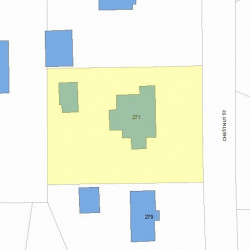 271 Chestnut St, Newton MA  02465-2932 plot plan