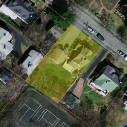 34 Groveland St, Newton MA 02466-2319 aerial view