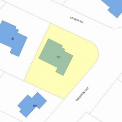 103 Levbert Rd, Newton MA 02459-3008 plot plan