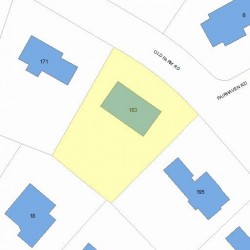 183 Old Farm Rd, Newton MA 02459-3437 plot plan