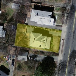 339 Waltham St, Newton MA 02465-1730 aerial view
