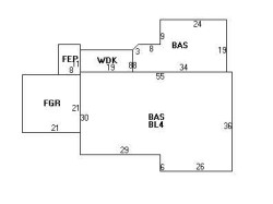 91 Exeter St, Newton MA  02465-2808 floor plan