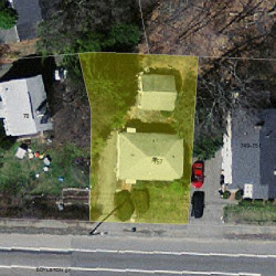 757 Boylston St, Newton MA  02461-1807 aerial view