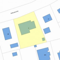 9 Farquhar Rd, Newton MA  02460-2007 plot plan