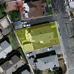 41 Harrington St, Newton MA  02460-1525 aerial view