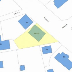 152 River St, Newton MA  02465-1428 plot plan