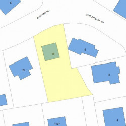 16 Waldorf Rd, Newton MA  02461-1333 plot plan