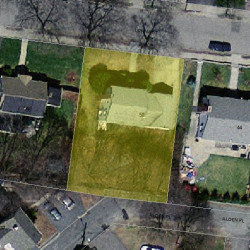 50 Upham St, Newton MA  02465-1520 aerial view