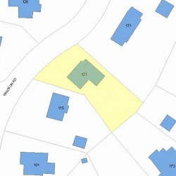 121 Windsor Rd, Newton MA 02468-1119 plot plan