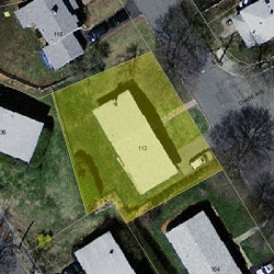 112 Harding St, Newton MA 02465-1337 aerial view