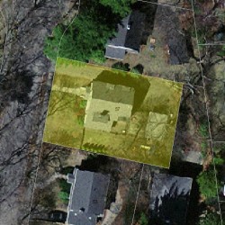 57 Pine Crest Rd, Newton MA  02459-2143 aerial view