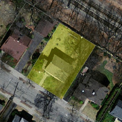 29 Canterbury Rd, Newton MA  02461-1319 aerial view