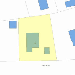 115 Avalon Rd, Newton MA 02468-1611 plot plan