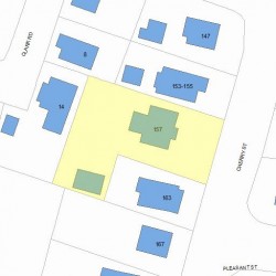 157 Cherry St, Newton MA 02465-1241 plot plan