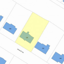 126 Stanley Rd, Newton MA  02468-2325 plot plan