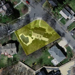 60 Fairlee Rd, Newton MA  02468-2036 aerial view