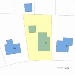 99 Walnut Hill Rd, Newton MA 02461-1836 plot plan