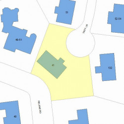 41 Helene Rd, Newton MA  02468-1024 plot plan