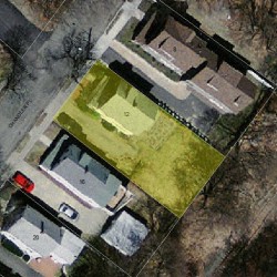 12 Chandler Pl, Newton MA 02464-1402 aerial view