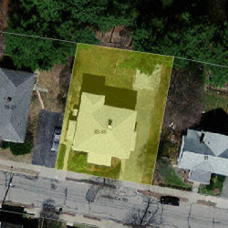 83 Warwick Rd, Newton MA 02465-1723 aerial view