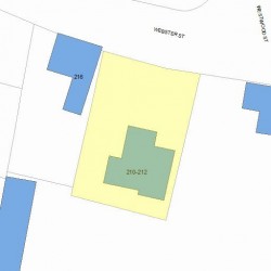 212 Webster St, Newton MA 02465-1849 plot plan