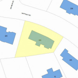 235 Hartman Rd, Newton MA 02459-2814 plot plan