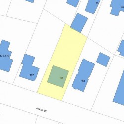 163 Pearl St, Newton MA 02458-1443 plot plan