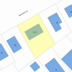 32 Braeland Ave, Newton MA  02459-2211 plot plan