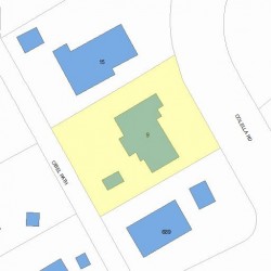 9 Cibel Path, Newton MA  02459-3619 plot plan