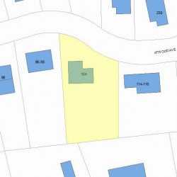 104 Atwood Ave, Newton MA 02460-2202 plot plan