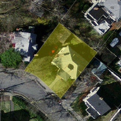 22 Hollis St, Newton MA  02458-2010 aerial view