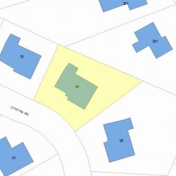 84 Cynthia Rd, Newton MA 02459-2834 plot plan