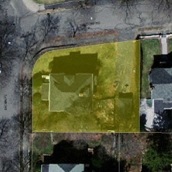 20 Bacon Pl, Newton MA  02464-1004 aerial view