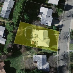 107 Adeline Rd, Newton MA  02459-2742 aerial view